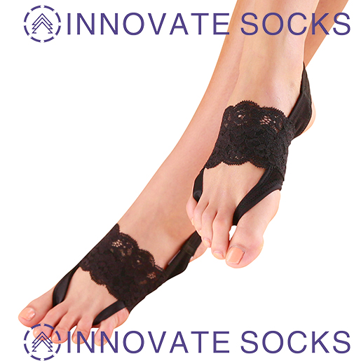 Moda Movimiento de los dedos de los pies bunion encaje calcetines de yoga de tobillo