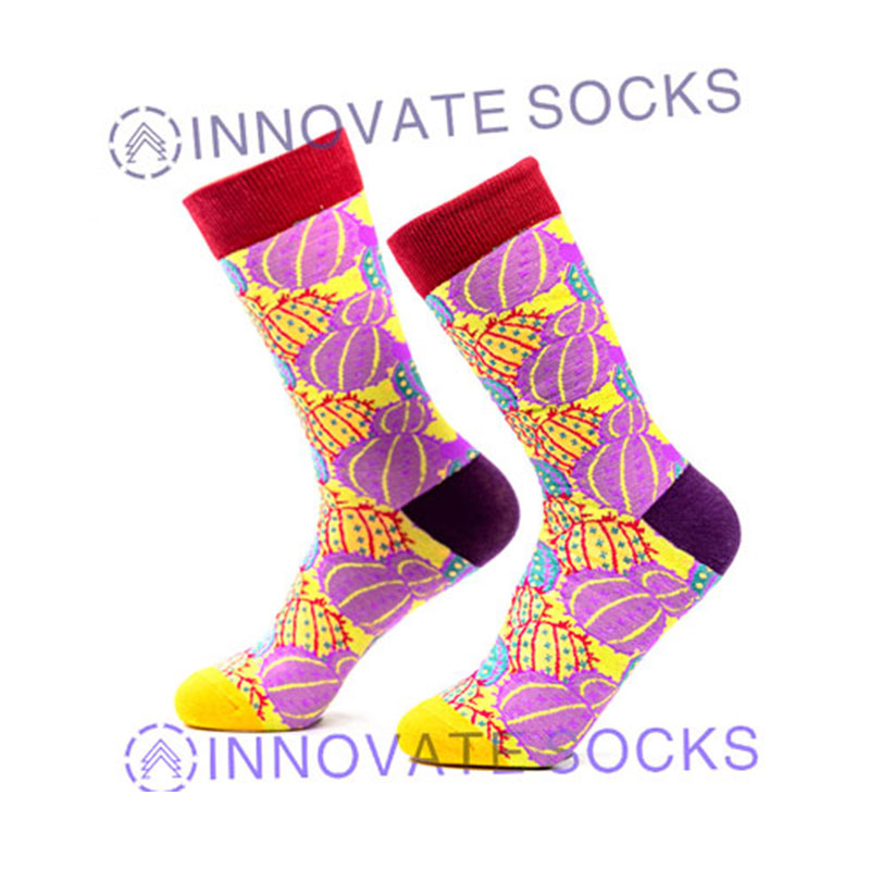 Encantadora fantasía color caricatura calcetines de algodón calcetines de barril